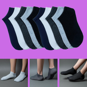 MJE Men & Women Solid Ankle Length, Peds/Footie/No-Show, Low Cut