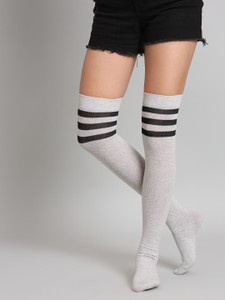 TRAZO Women Striped Thigh