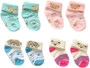 Andhira Hosiery Baby Boys & Baby Girls Printed Calf Length
