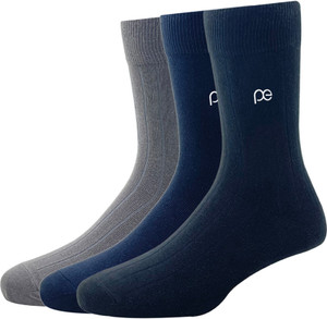 PETER ENGLAND पुरुषों के लिए धारीदार मिड काफ/ क्रू मोज़े