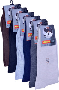 NEULON Men Solid Mid-Calf/Crew