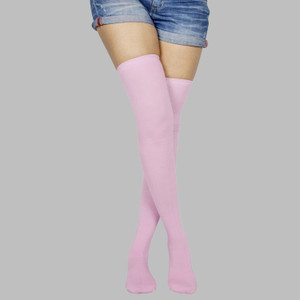 Neska Moda Women Solid Over the Knee, Thigh, Knee High