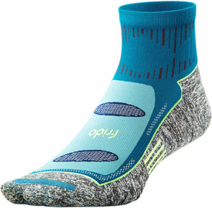 Frido Active Socks, Anti-Sweat,Cyan, Medium, Pack of 1 Unisex Printed Mid-Calf/Crew