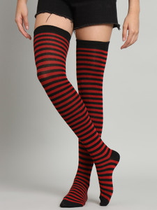 TRAZO Women Striped Thigh