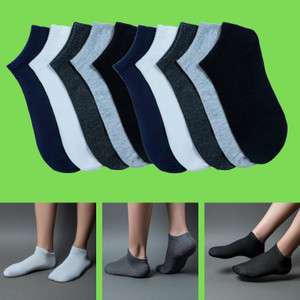 MJE Men & Women Solid Ankle Length, Peds/Footie/No-Show, Low Cut