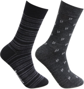 BONJOUR Premium Woolen Full Length Socks for Men Solid Mid-Calf/Crew