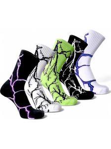 RENEY Men Striped Mid-Calf/Crew