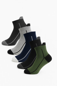 Knitsox Men Solid, Self Design Mid-Calf/Crew, Ankle Length