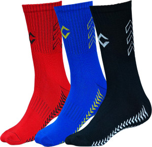 CAPTAIN Geometric Print Mid-Calf/Crew Socks Pack of 3 - Image 6