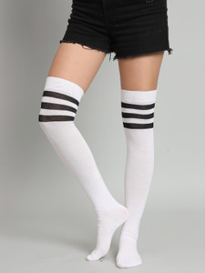 TRAZO Women Striped Thigh