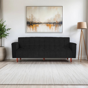 Seventh Heaven Lisbon Neo Wooden , Chenille Molfino Fabric 72x36x16 3 Seater Single Solid Wood Pull Out Sofa Cum Bed