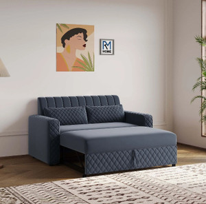 Rm Home Oliver 2 Seater Double Solid Wood Pull Out Sofa Cum Bed