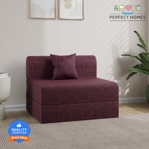 Flipkart Perfect Homes Sit2Sleep Comfort For All 3X6 Jute Fabric for 1 Person 1 Seater Single Foam Fold Out Sofa Cum Bed