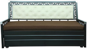 INDIAN FURNITURE MART 3 Seater Double Metal Pull Out Sofa Cum Bed