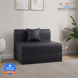 Flipkart Perfect Homes Sit2Sleep Comfort For All 3X6 Jute Fabric for 1 Person 1 Seater Single Foam Fold Out Sofa Cum Bed