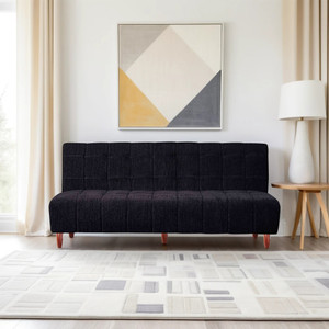 Seventh Heaven Florida 4 Seater Wooden Sofa cum Bed, Chenille Molfino Fabric 78x44x16 4 Seater Single Solid Wood Pull Out Sofa Cum Bed