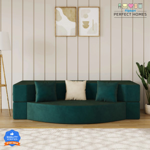 Flipkart Perfect Homes Chessis Wooden Foldable Sofa Bed for Bedroom & Living Room 3 Seater Double Foam Pull Out Sofa Cum Bed