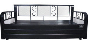 SoftSoul FURNITURE 3 Seater Double Metal Pull Out Sofa Cum Bed