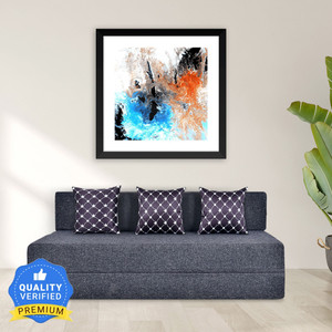 Friends Life Sofa Cum Bed 3 Seater 5X6 Comfort for All with 3 Multi Star 3 Seater Double Foam Fold Out Sofa Cum Bed