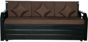 SoftSoul FURNITURE 4 Seater Double Metal Pull Out Sofa Cum Bed