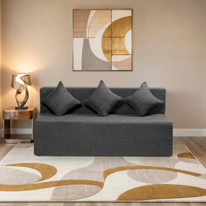 Comfort Mantra 3 Seater Jute Fabric Sofa Cum Bed - Image 6