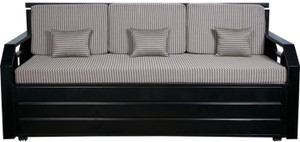 SoftSoul Furniture 3 Seater Single Metal Pull Out Sofa Cum Bed