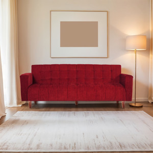 Seventh Heaven 3 Seater Wooden Sofa cum Bed, Chenille Molfino Fabric 72x36x16: 2 Year Warranty 3 Seater Single Solid Wood Pull Out Sofa Cum Bed