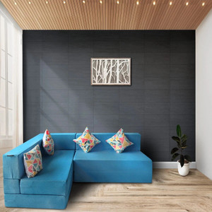 TAPODHANI INTERNATIONAL L Shaped Sofa Cum Bed 4 Seater Double Foam Fold Out Sofa Cum Bed