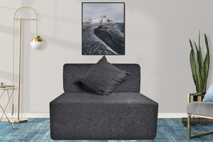 Little Smile 3X6 size for 1 Person- Moshi Fabric Washable Cover 1 Seater Single Foam Fold Out Sofa Cum Bed