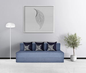 Friends super Life 6X6 Comfort for All for 4 Person with 3 Multi Flower 4 Seater Double Fold Out Sofa Cum Bed