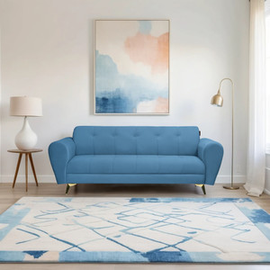 Seventh Heaven Milan Icon 3 Seater Sofa, Extra Spacious, Plush Suede Fabric 3 Seater  Sofa