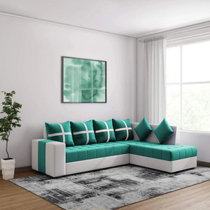 Kendalwood Furniture L Shape Sofa | Sofa for Living Room | Sofa for Home & Office Fabric 6 Seater  Sofa