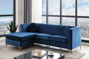 Klenta Home Decor Fabric 'L' Shaped Four Seater Sofa For Living Room/ Office/ Guest Room || Fabric 4 Seater  Sofa