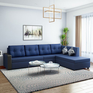 Bharat Lifestyle Nano L shape Fabric 6 Seater  Sofa
