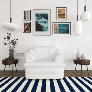Sekar Lifestyle Butterfly Series Leatherette 1 Seater Sofa (Finish Color -White ) Leatherette 1 Seater  Sofa