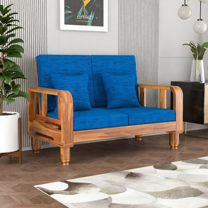 Kendalwood Furniture Solid Wood 2 Seater Wooden Sofa set for living Room Furniture Fabric 2 Seater  Sofa