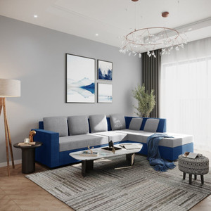 Wakefit Skiver Fabric 6 Seater  Sofa