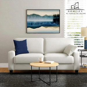 Homeify Nirvan 3 Seater Fabric Upholstered Sofa Set for Living Room Fabric 3 Seater  Sofa