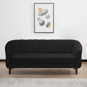 ARRA Henry Fabric Quilted Back Three Seater Sofa Fabric 3 Seater  Sofa
