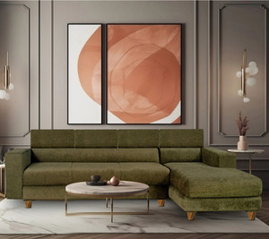 Seventh Heaven Berlin, Extra Spacious, Chenille Molfino Fabric 6 Seater  Sofa