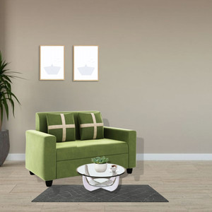 Allie Wood Fabric 2 Seater  Sofa
