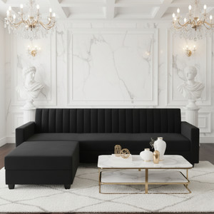 WAKESURE Premium Quality Velvet Fabric 4 Seater  Sofa