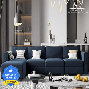 Homeify Skyler 5 Seater Sectional Sofa Set for Living Room Fabric 5 Seater  Sofa