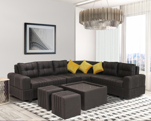 Urban Daily Amore L Shape Fabric 8 Seater  Sofa