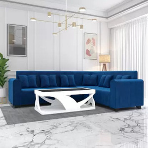 lifestyle furniture Royal blue Fabric 6 Seater  Sofa