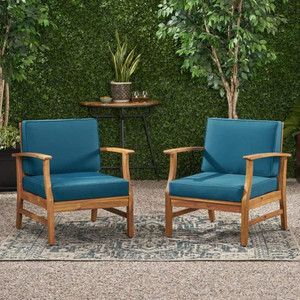 Krishna Wood Decor Solid Sheesham Wood Set Of Two Sofa Chair For Living Room/ Office || Fabric 1 Seater  Sofa