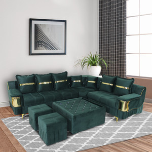 Urban Daily Jaxson L Shape Fabric 8 Seater Sofa