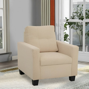 shivang mattress Fully Upholstered One Seater Sofa For Living Room , Bed Room , Office , Cafe Fabric 1 Seater  Sofa