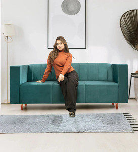 Seventh Heaven Sydney 3 Seater Sofa, Extra Spacious, Premium Velvet Fabric: Fabric 3 Seater  Sofa
