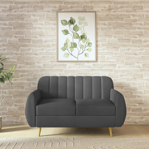 Wakeup India Hazy Premium Fabric Sofa Pocket Spring Cushion Metal Leg 3 Years warranty Fabric 2 Seater  Sofa
